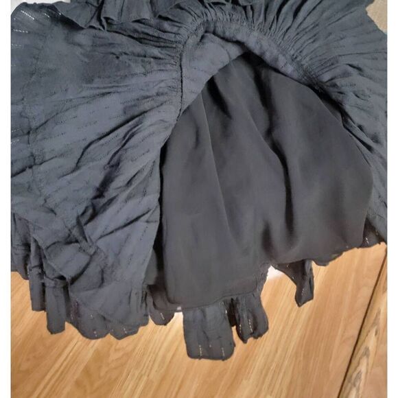 Misa Lilian Black Mini Ruffles Dress XS - Picture 12 of 12